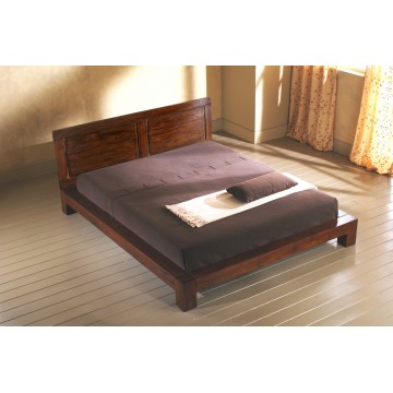 Letto singolo stile coloniale in teak